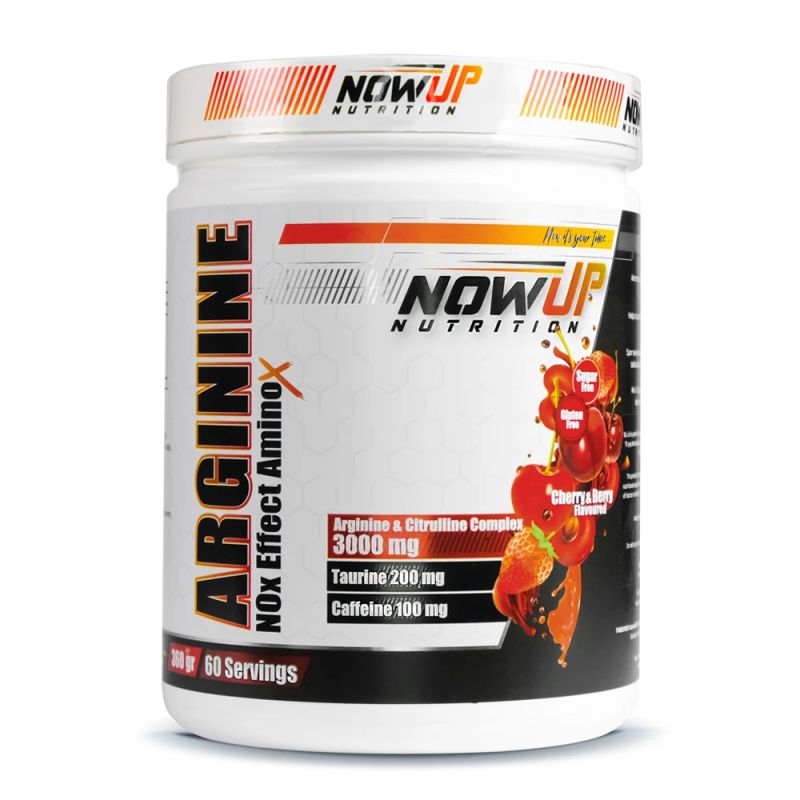 NOWUP NUTRITION Arginine Nitric Oxide Effect Amino Asit / Vişne&çilek Aromalı / 360gr. / 60 Servis