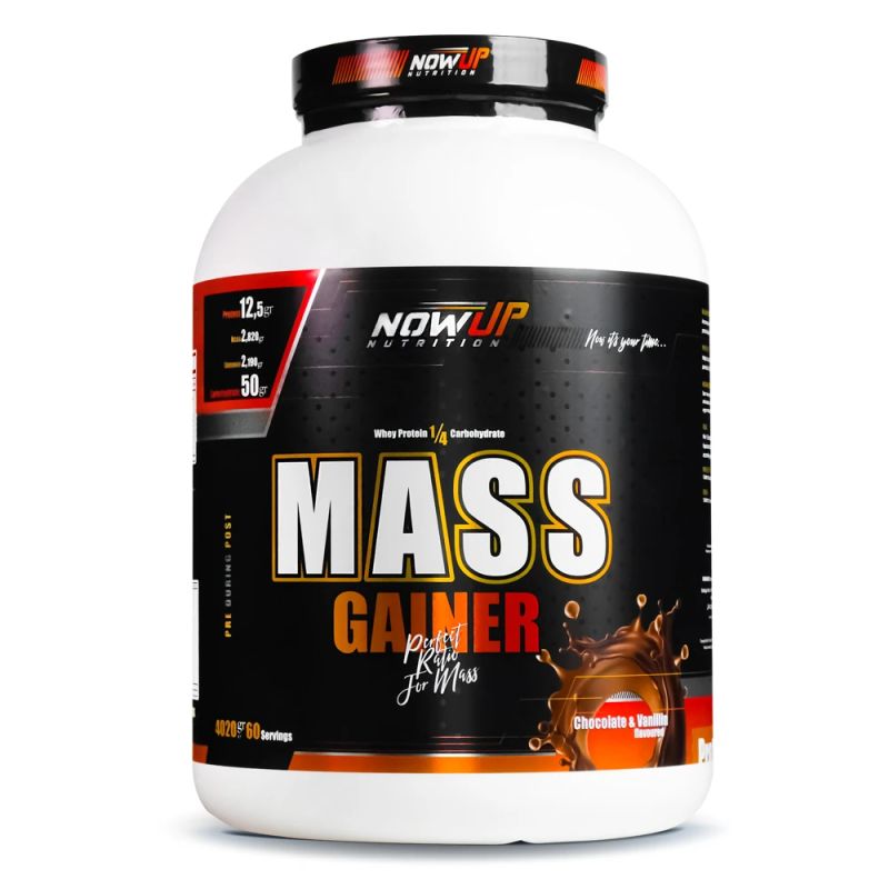 NOWUP NUTRITION Mass Gainer / Çikolata Aromalı / 4020gr. / 60 Servis / Hacim Ve Kilo Alma