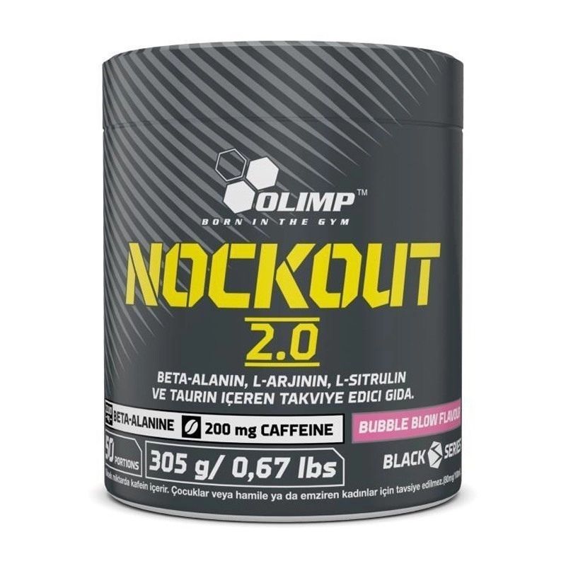 Olimp Nockout 2.0 Sakız Aromalı 305 Gr Arjinin Taurin Kafein Beta Alanin Karabiber Ekstresi