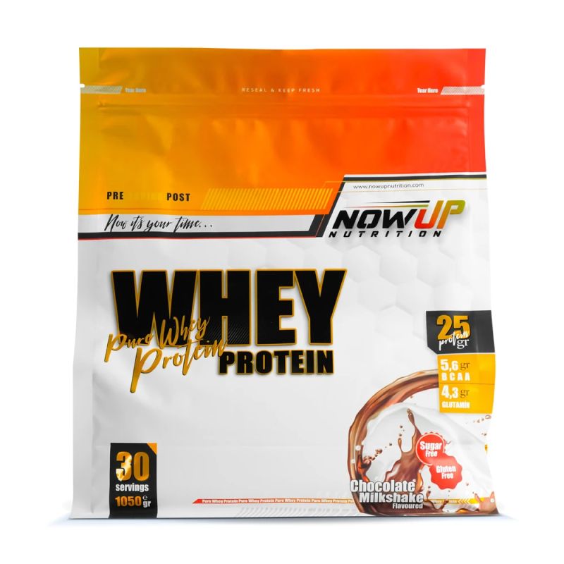 NOWUP NUTRITION %100 Whey Protein Tozu / Çikolata Aromalı / 1050 Gr. / 30 Servis- Kas Gelişimi Ve Korunması