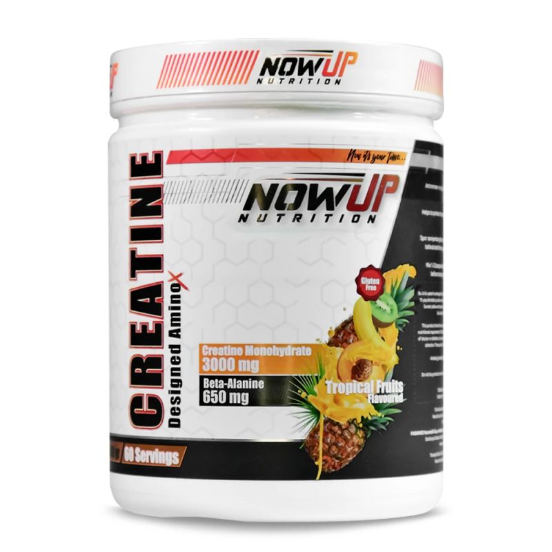NOWUP NUTRITION Creatine Power Effect Amino Asit / Tropikal Meyve Aromalı / 360 Gr. / 60 Servis