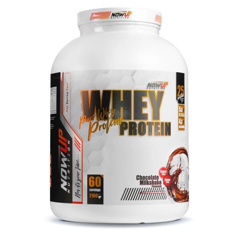 NOWUP NUTRITION %100 Whey Protein Tozu / Çikolata Aromalı / 2100 Gr. / 60 Servis-kas Gelişimi Ve Korunması