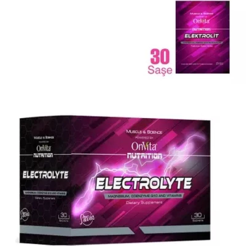 Onvita Nutrition Electrolyte Elektrolit, Magnezyum, Koenzim Q10 Ve Vitaminler 30 Saşe